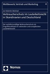 Verbraucherschutz im Lauterkeitsrecht in Skandinavien und Deutschland