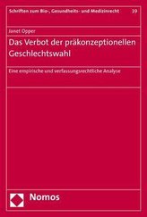 Das Verbot der präkonzeptionellen Geschlechtswahl
