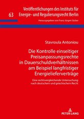 Die Kontrolle einseitiger Preisanpassungsrechte in Dauerschuldverhältnissen am Beispiel langfristiger Energielieferverträge
