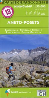 Aneto, Posets,Parc natural Posets, Maladeta 1:50 000