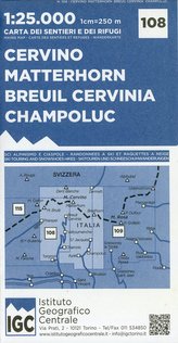 IGC Italien 1 : 25 000 Wanderkarte 108 Cervino - Matterhorn - Breuil Cervinia - Champoluc