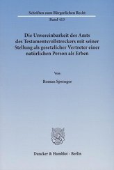 Die Unvereinbarkeit des Amts des Testamentsvollstreckers mit seiner Stellung als gesetzlicher Vertreter einer natürlichen Person