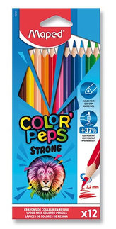 Maped - Bezdřevé pastelky Color´Peps Strong 12 ks