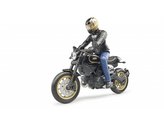 Bruder 63050 BWORLD Motocykl Scrambler Ducati Cafe Racer s jezdcem