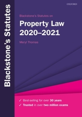  Blackstone\'s Statutes on Property Law 2020-2021