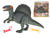 Dinosaurus Spinosaurus 24cm na baterie se světlem a zvukem v krabičce