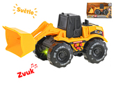 Auto nakladač 19cm na setrvačník na baterie se světlem a zvukem v krabičce