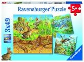 Puzzle Zvířátka v přírodě 3x49 dílků