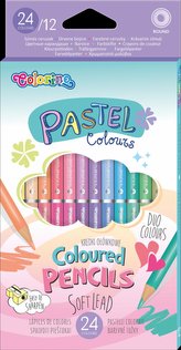 Colorino Pastel - kulaté oboustranné pastelky 12 ks / 24 barev