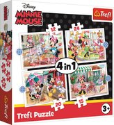 Puzzle: Minnie s přáteli 4v1 (12,15,20,24 dílků)