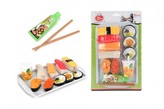 Sada potravin sushi plast s prkénkem s doplňky na kartě 18x29x5cm