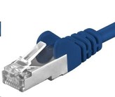 PREMIUMCORD Patch kabel CAT6a S-FTP, RJ45-RJ45, AWG 26/7 7m modrá