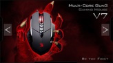 A4tech BLOODY V7 herní myš, až 3200DPI, V-Track technologie, 160KB paměť, USB, CORE 2, kovové podložky