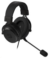 SILENTIUM PC sluchátka Gear Viro Plus Headset, herní, náhlavní, drátový, 53mm měniče, mikrofon, 3,5mm jack, černý