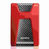 ADATA Externí HDD 2TB 2,5\" USB 3.1 DashDrive Durable HD650, červený (gumový, nárazu odolný)