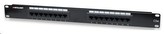 Intellinet Patch Panel, 19\", Cat5e, 16-Port, UTP, 1U, Black