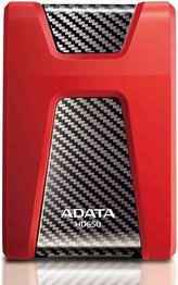 ADATA Externí HDD 1TB 2,5\" USB 3.1 DashDrive Durable HD650, červený (gumový, nárazu odolný)