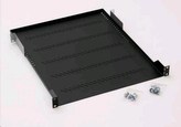 TRITON Police s perforací 19\", 1U/450mm, nosnost 40kg, šedá