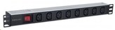 Intellinet rozvodný panel PDU, 8x C13 zásuvka, rack 1U, 2m odpojitelný kabel