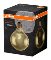 OSRAM Vintage 1906 LED CL GLOBE125 Filament GOLD 3W 825 E27 225lm 2500K (CRI 80) 15000h A+ (Krabička 1ks)
