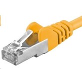 PREMIUMCORD Patch kabel CAT6a S-FTP, RJ45-RJ45, AWG 26/7 7m žlutá