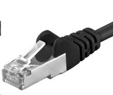 PREMIUMCORD Patch kabel CAT6a S-FTP, RJ45-RJ45, AWG 26/7 10m černá