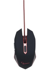 GEMBIRD myš MUSG-001-R optická, červeno-černá, 2400 dpi, USB