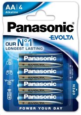 PANASONIC Alkalické baterie EVOLTA Platinum LR6EGE/4BP AA 1,5V (Blistr 4ks)