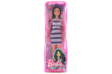 Barbie Modelka - pruhované šaty s dlouhými rukávy GYB02