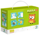 Puzzle Duo Kde bydlí zvířátka-12x2 dílků