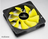 AKASA ventilátor Viper, 120 x 25mm, PWM regulace, extra výkonný a tichý, HDB ložisko