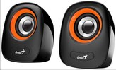GENIUS repro SP-Q160 Orange, 2.0, 6W, USB napájení, 3,5\" jack, černo-oranžové
