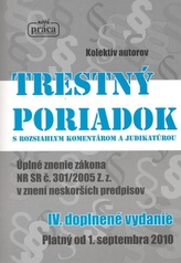 Trestný poriadok s rozsiahlym komentárom a judikatúrou