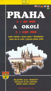 Praha 1:20 000 a okolí 1:150 000